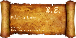 Méry Emma névjegykártya